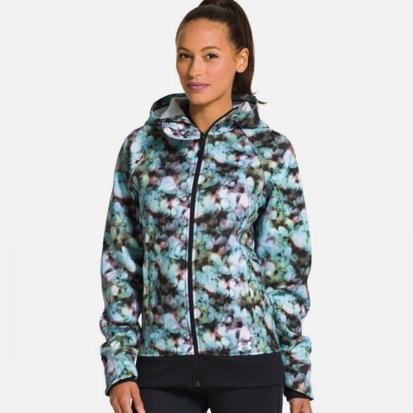 Under Armour Jacket Women’s Small Coldgear Storm Infrared Full Zip Hooded Bubble - Picture 1 of 10
